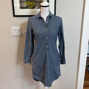 GAP Chambray Long Sleeve Dress